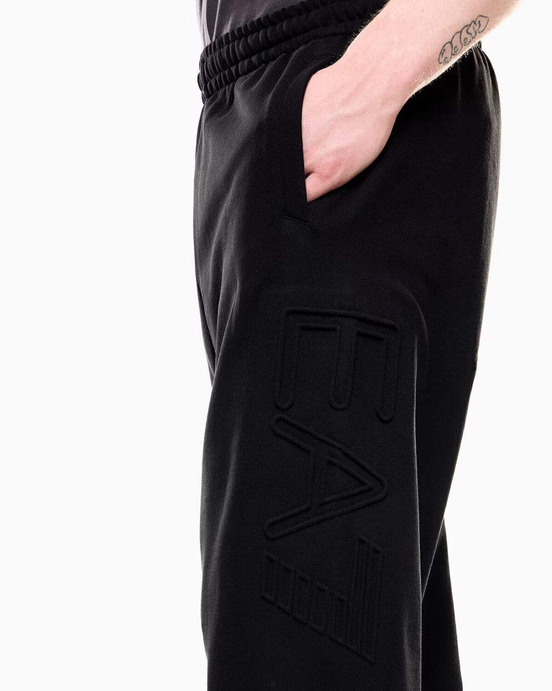 EMPORIO ARMANI EA7  Pantalone In Felpa Logo Rilievo Vert. Uomo |  JEK PIT