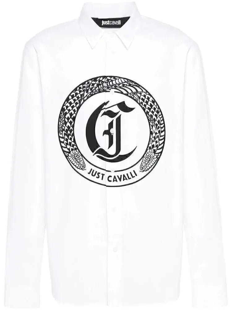 JUST CAVALLI  Camicia Stampa Logo Cerchio Gr Uomo |  JEK PIT