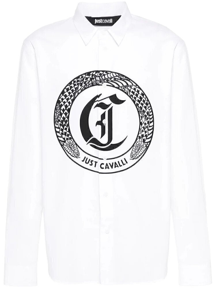 JUST CAVALLI  Camicia Stampa Logo Cerchio Gr Uomo |  JEK PIT