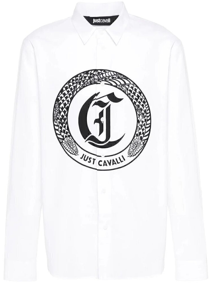 JUST CAVALLI  Camicia Stampa Logo Cerchio Gr Uomo |  JEK PIT