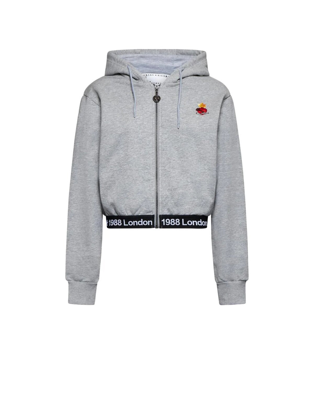 JOHN RICHMOND X  Felpa Con Capp. Logo Fondo Elastico Donna |  JEK PIT