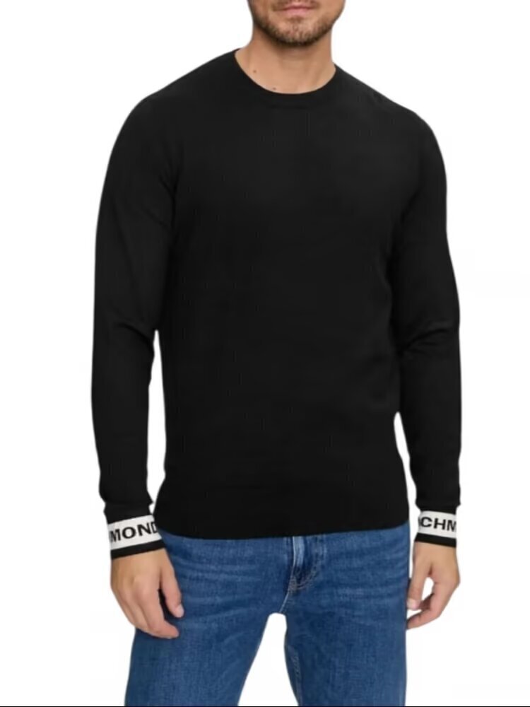 JOHN RICHMOND X  Maglione Rasato Logo Su Polsini Uomo |  JEK PIT