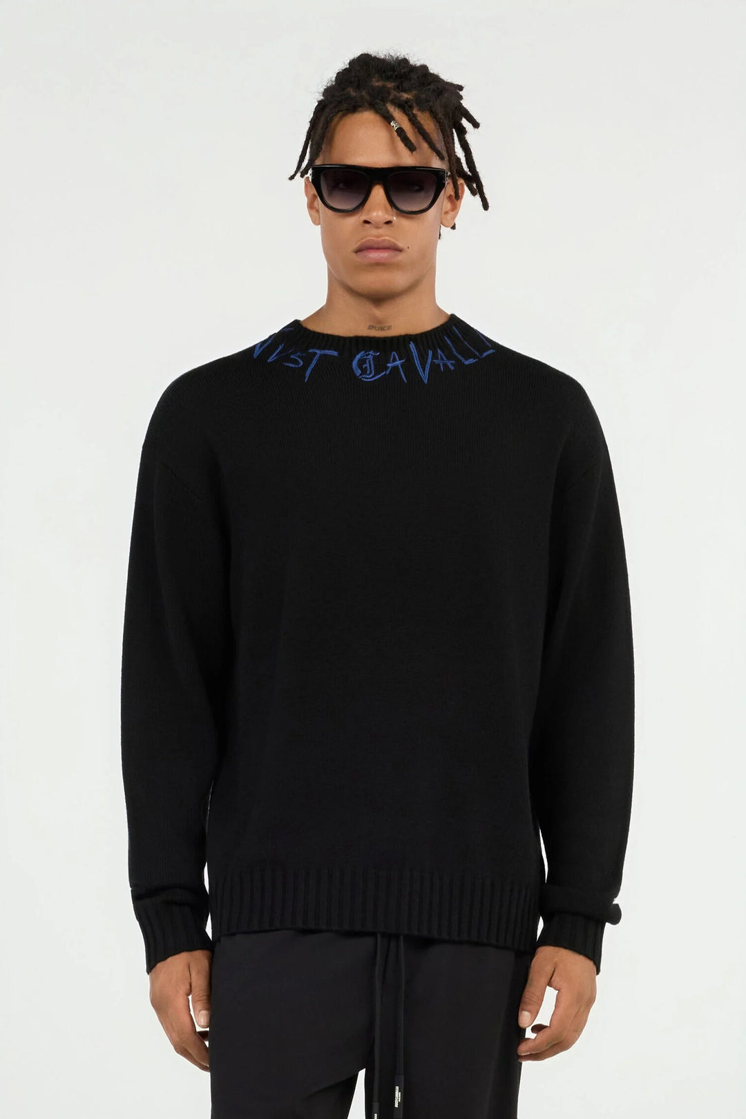JUST CAVALLI  Maglione Mix Wo Logo Collo Jacqu Uomo |  JEK PIT