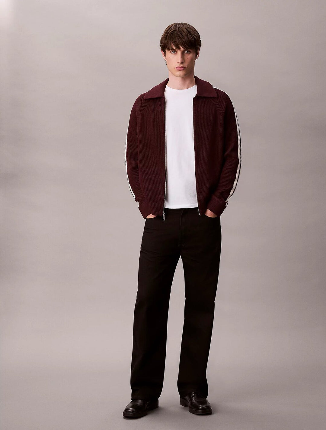 CALVIN KLEIN  Giacca In Maglia Collo Camicia Uomo |  JEK PIT