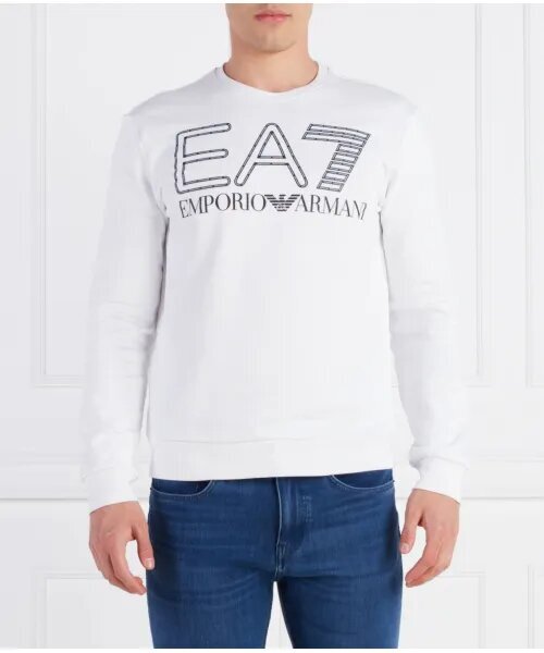 EMPORIO ARMANI EA7  Felpa Giro Logo Maxi Uomo |  JEK PIT