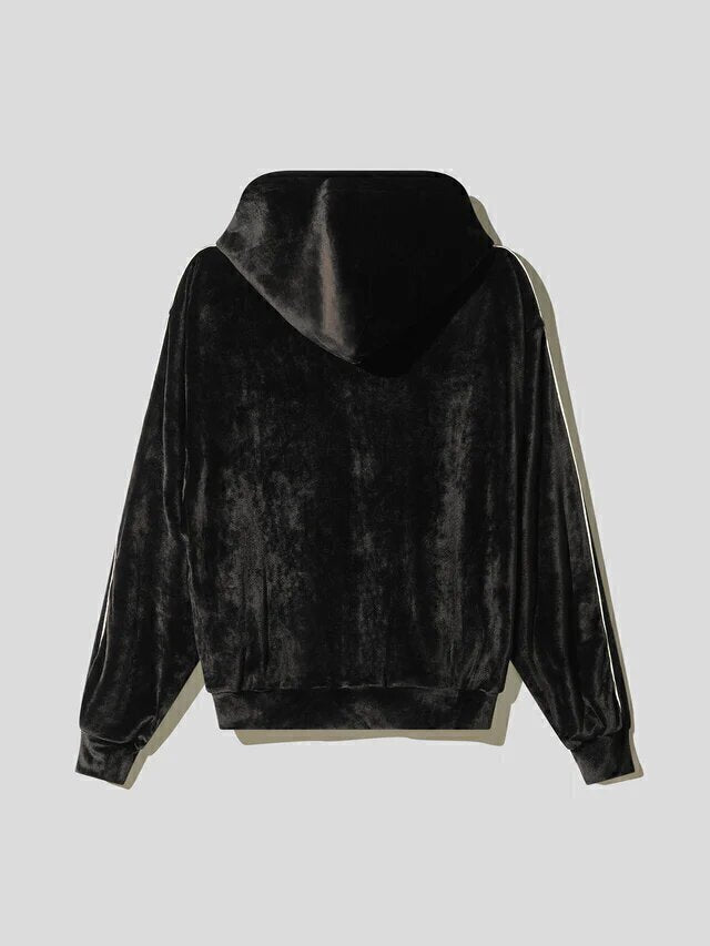 COMME DES FUCKDOWN  Felpa Cappuccio e Zip In Ciniglia Donna |  JEK PIT