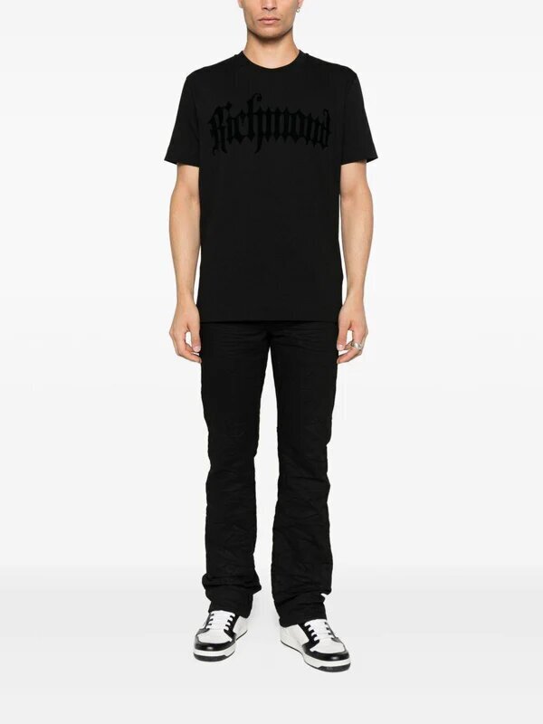 JOHN RICHMOND  t-Shirt Logo Gotico Su Tinta Grande Uomo |  JEK PIT