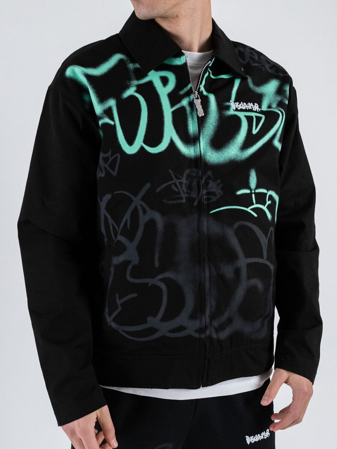 DISCLAIMER  Giubbino In Gabardine Maxi Stampa Uomo |  JEK PIT