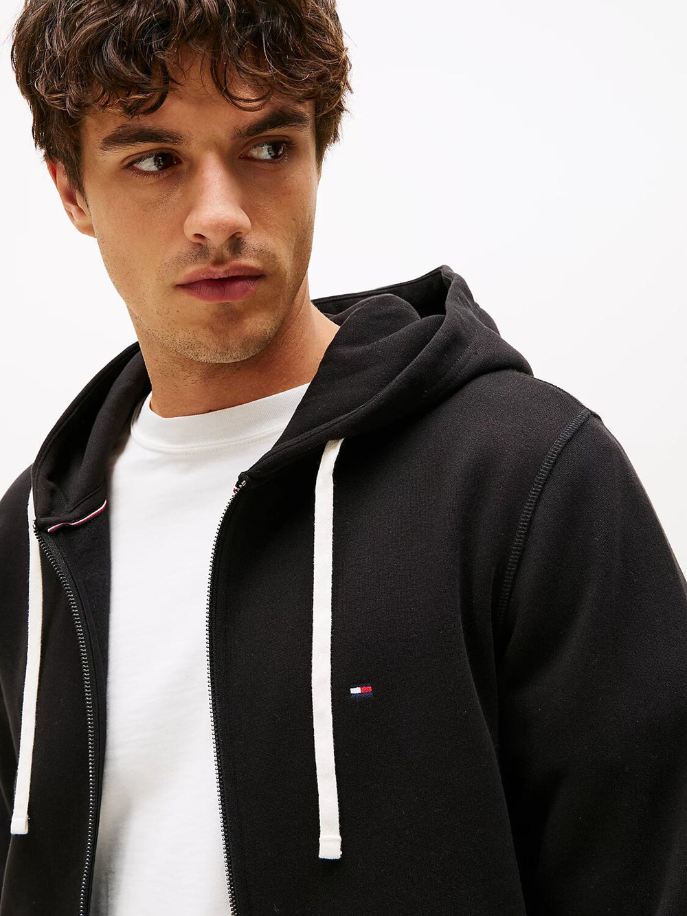 TOMMY HILFIGER  Felpa Basic Con Zip e Cappuccio Uomo |  JEK PIT