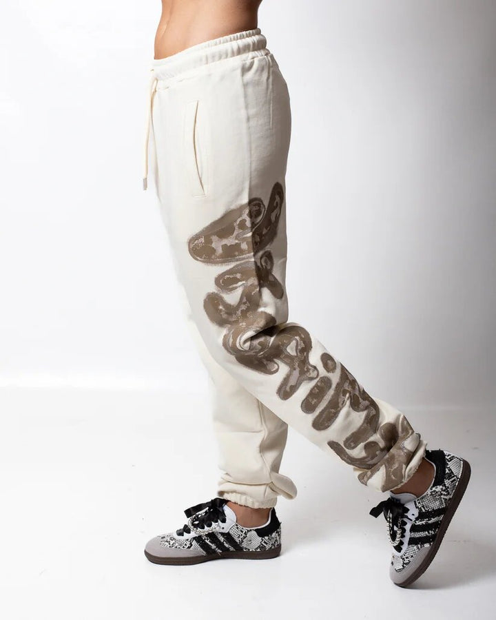 DISCLAIMER  Pantalone In Felpa Logo Verticale Grande Donna |  JEK PIT