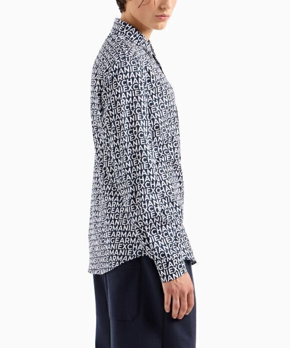 Camicia Lettering Logo Allover Uomo - JEK PIT