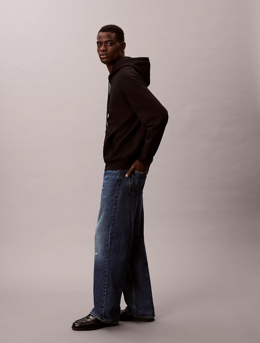 CALVIN KLEIN  Felpa Con Applicazione Floccata Centrale Uomo |  JEK PIT