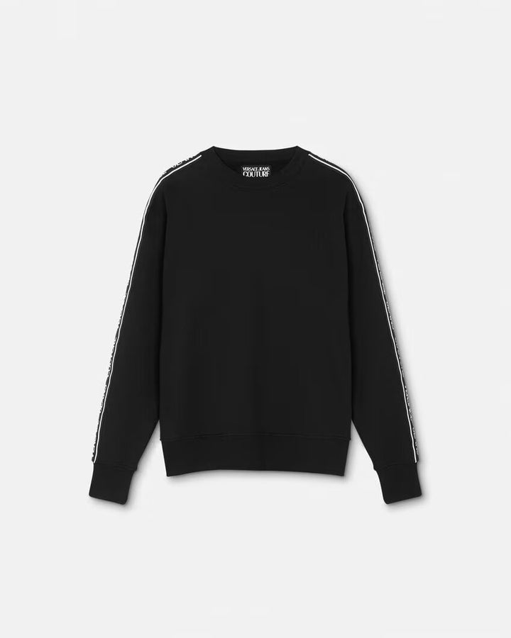 VERSACE JEANS  Felpa Giro Con Banda Logo Tape Uomo |  JEK PIT