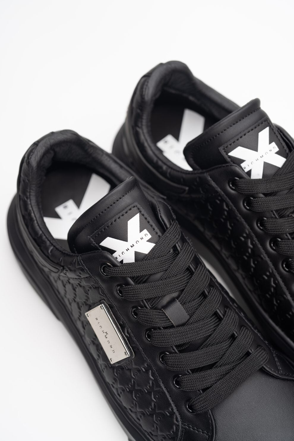 JOHN RICHMOND X  Sneakers Leather Logo x Allover Su Tinta Uomo |  JEK PIT