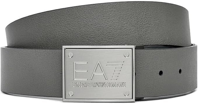 EMPORIO ARMANI EA7  Cintura Placca Argento Bicolor Uomo |  JEK PIT