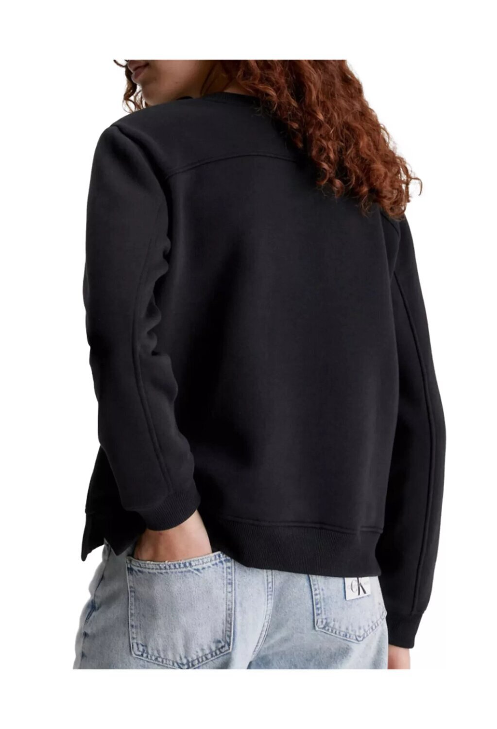 CALVIN KLEIN  Felpa Giro Logo Ricamato Donna |  JEK PIT