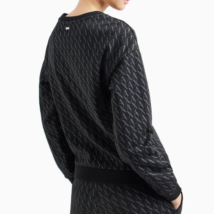 ARMANI EXCHANGE  Felpa Giro Logo Allover Donna |  JEK PIT