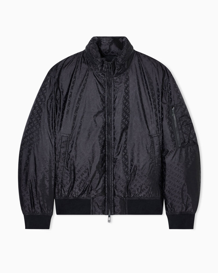 ARMANI EXCHANGE  Bomber Allover Logo Cappuccio Estr. Uomo |  JEK PIT
