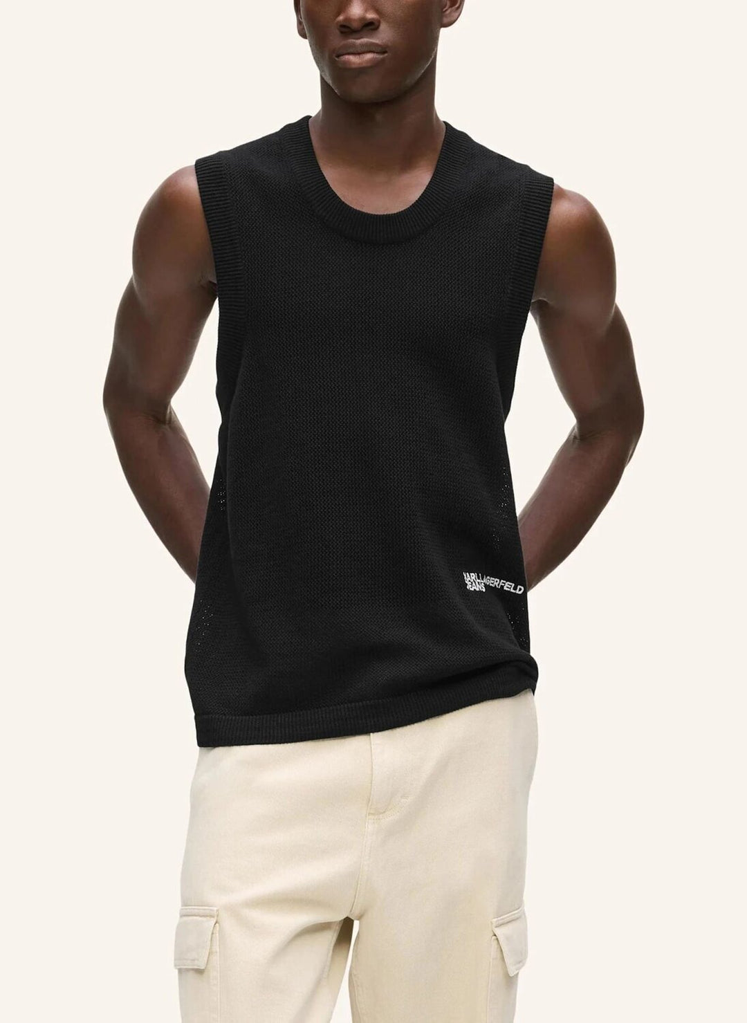 KARL LAGERFELD | Maglia Smanicata Con Logo In Basso Uomo - Jek Pit