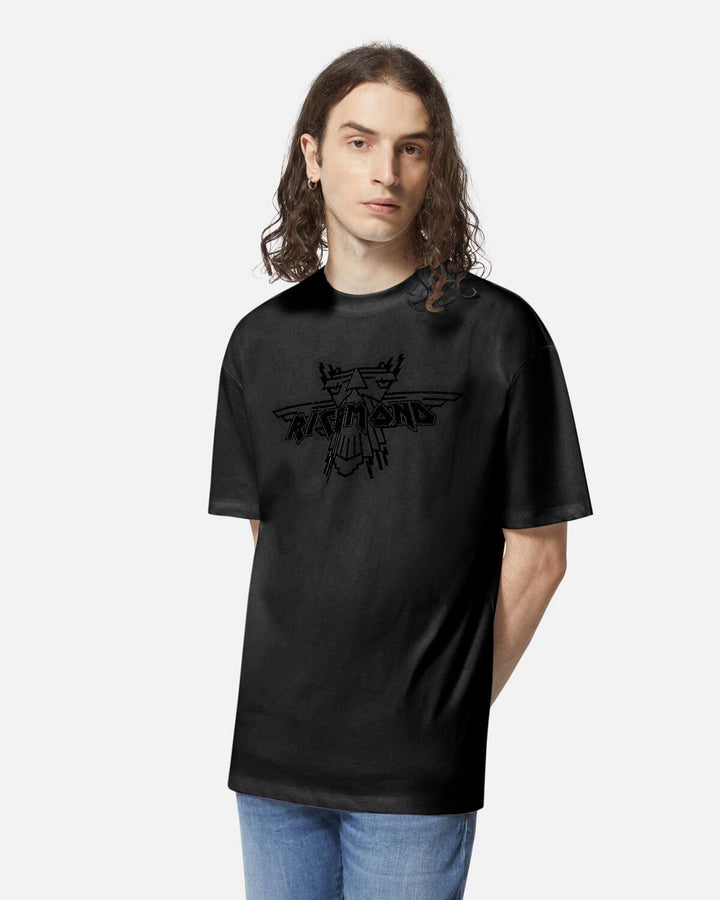 T-Shirt Over Stampa Floccata Uomo - JEK PIT