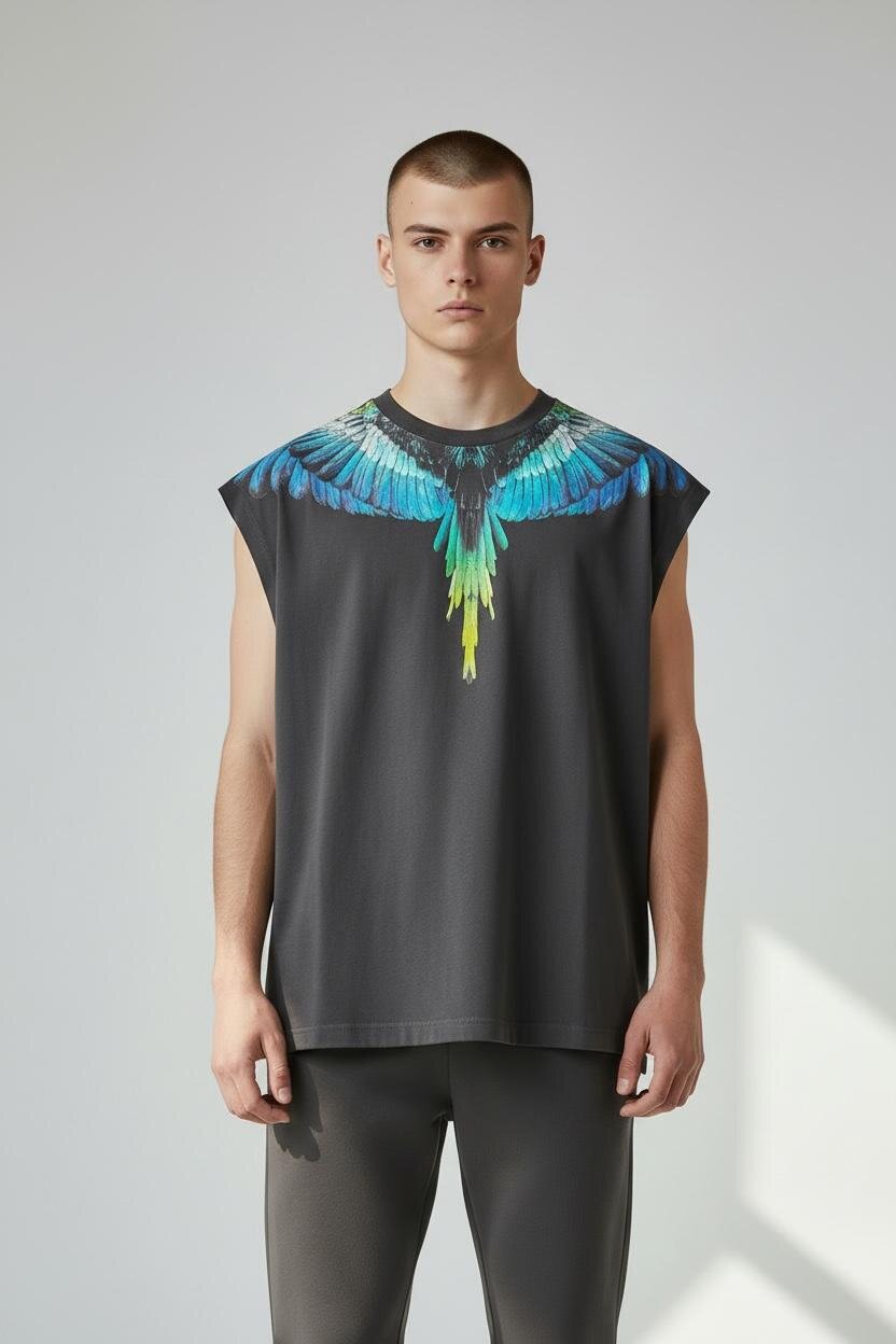 COUNTY OF MILAN - BURLON  Canotta Blue-Wings Uomo |  JEK PIT