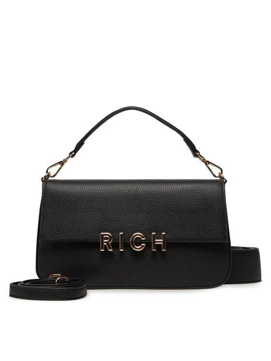 JOHN RICHMOND  Borsa Shoulder Logo Metallico Dorato Donna |  JEK PIT