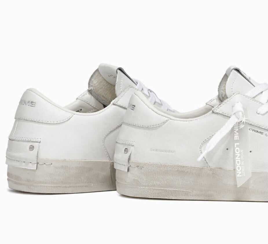 CRIME LONDON  Sneakers Sk8 Deluxe Allwhite Uomo |  JEK PIT