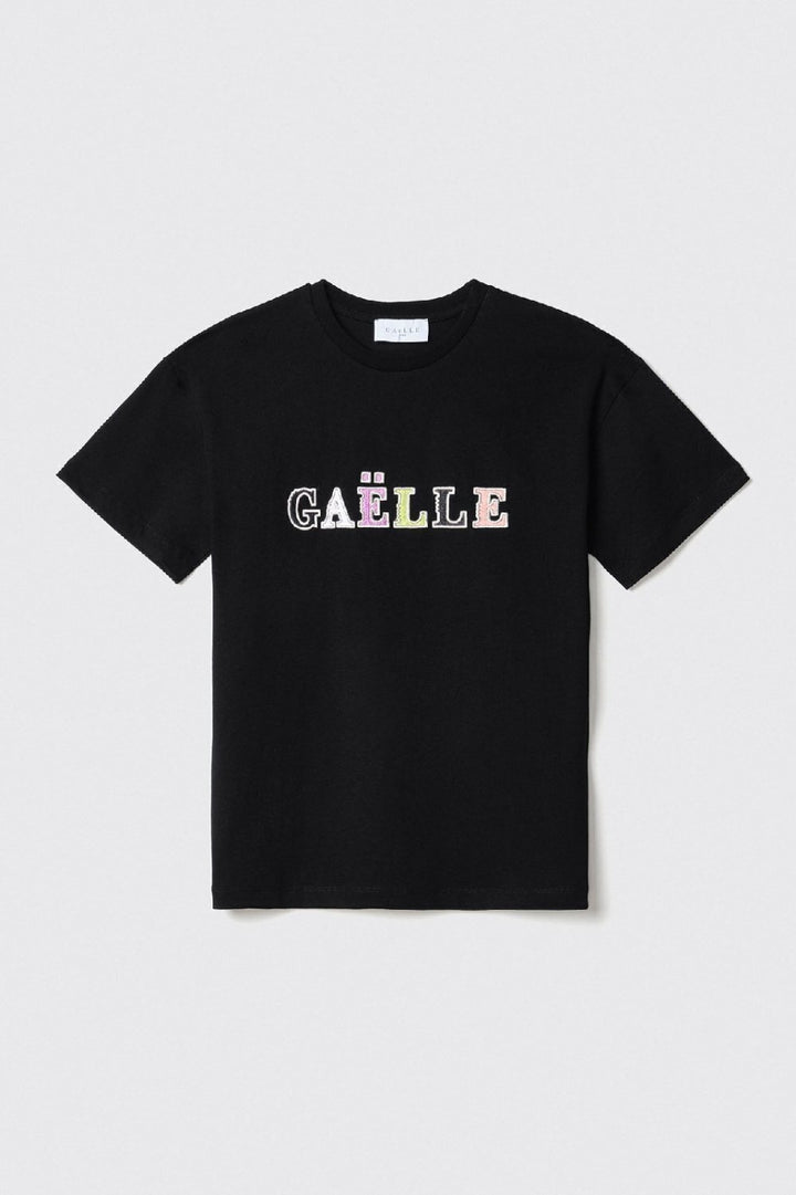 GAELLE  t-Shirt Logo Multicolor Ricamato Donna |  JEK PIT