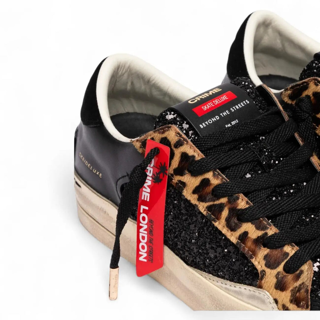 CRIME LONDON  Scarpa Sk8 Deluxe Strass Patch Rossa Donna |  JEK PIT