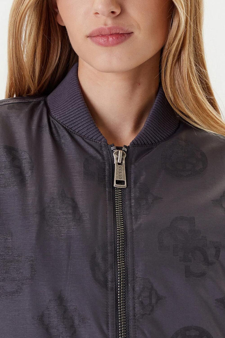 GUESS  Bomber Zip Nylon Pattern Donna |  JEK PIT