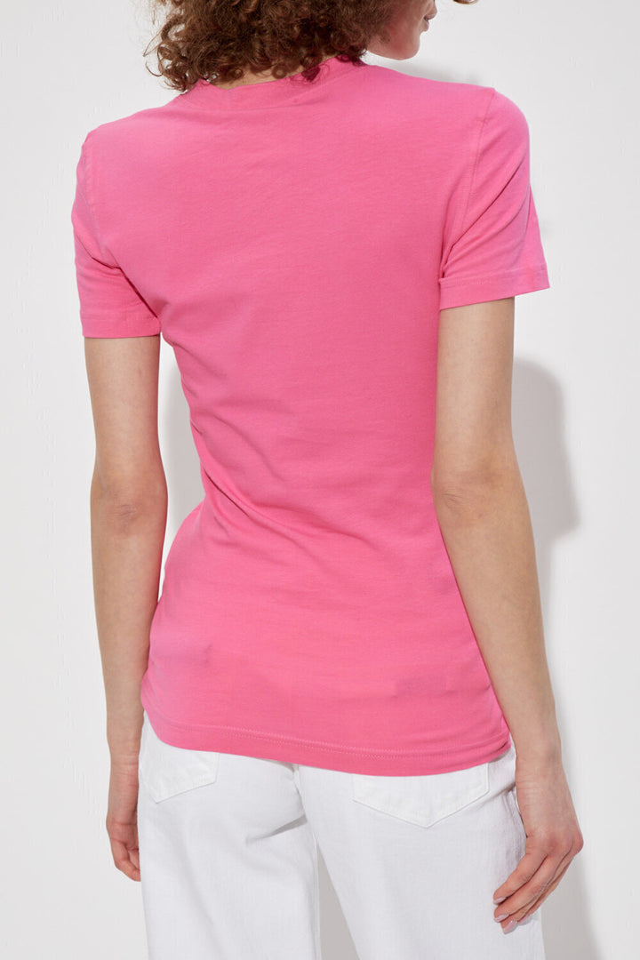 VERSACE JEANS  t-Shirt Thickfoil Logo Giro Dorato Donna |  JEK PIT