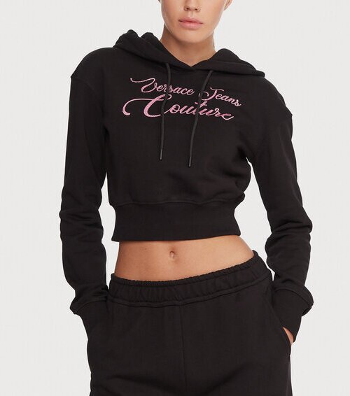 VERSACE JEANS  Felpa Con Cappuccio e Brillantini Donna |  JEK PIT