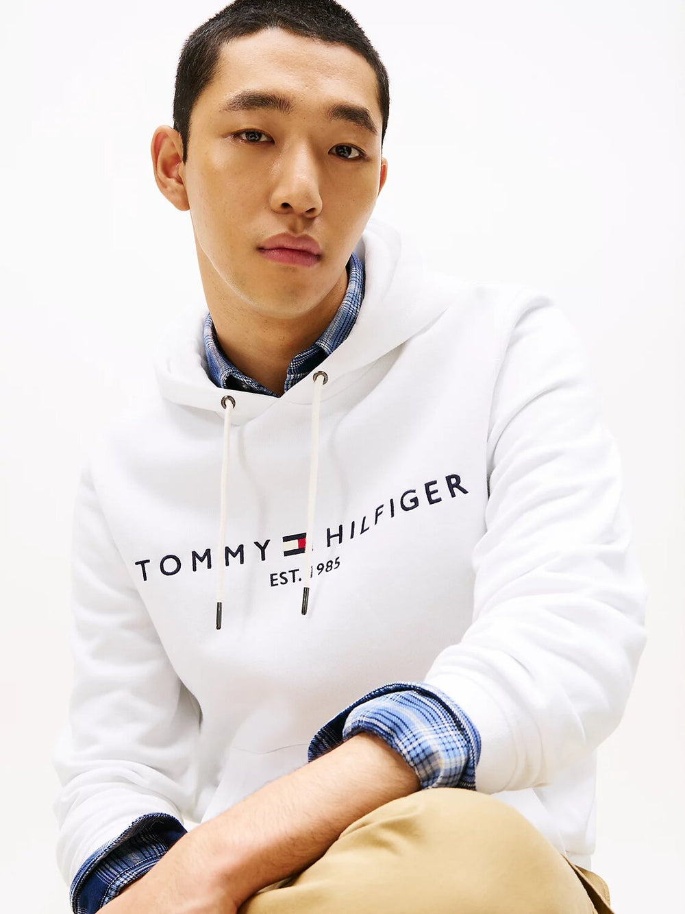TOMMY HILFIGER  Felpa Con Cappuccio Logo Est Ricamo Uomo |  JEK PIT