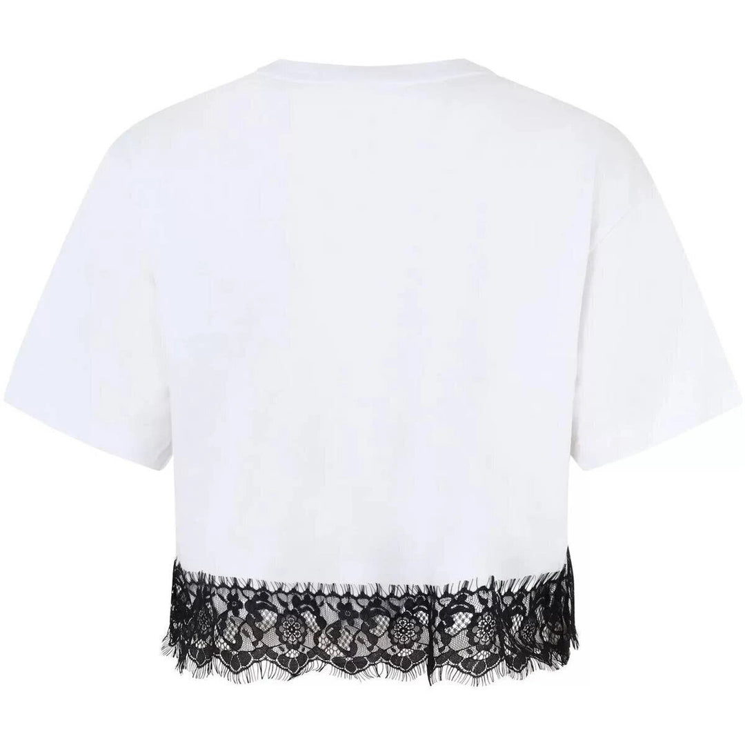 GAELLE  t-Shirt Crop Stampa Paillettes Gr Donna |  JEK PIT