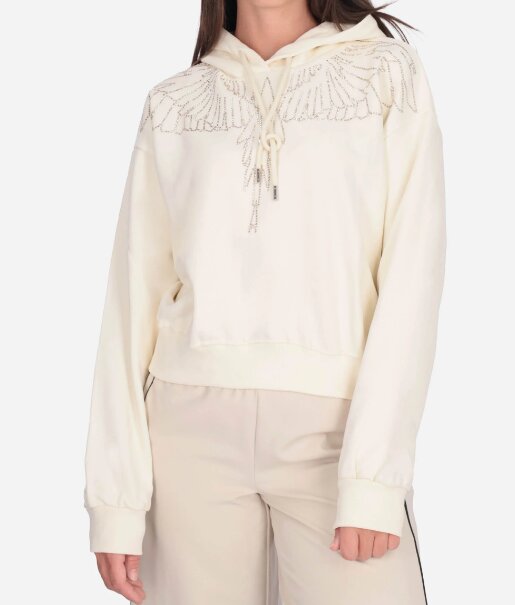 COUNTY OF MILAN - BURLON  Felpa Con Cappuccio Acquila Strass Donna |  JEK PIT