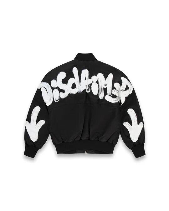 DISCLAIMER  Bomber Nylon Logo Spray Retro Grande Uomo |  JEK PIT