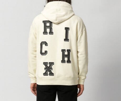 JOHN RICHMOND X  Felpa Con Cappuccio Patch Sul Retro Uomo |  JEK PIT