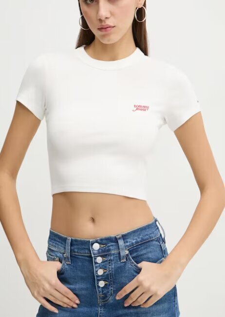 TOMMY JEANS  t-Shirt Tjw Slim Logo Ricamato Pc Donna |  JEK PIT