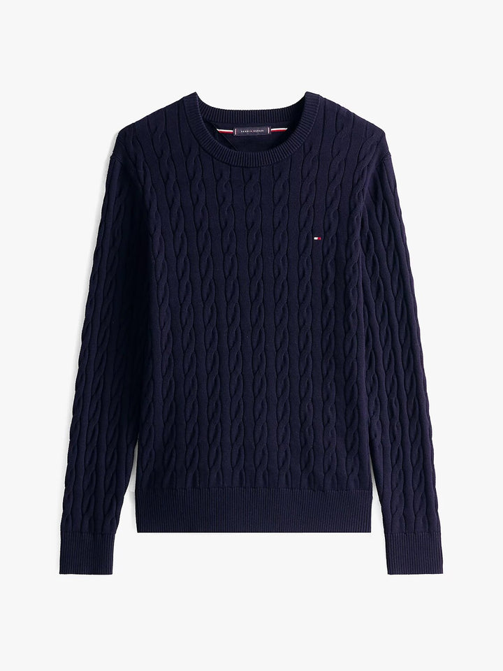 TOMMY HILFIGER  Maglione Giro Intrecciato Cable Uomo |  JEK PIT