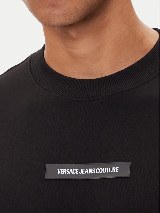 VERSACE JEANS  Felpa Cotton Fleece Con Pacht Uomo |  JEK PIT