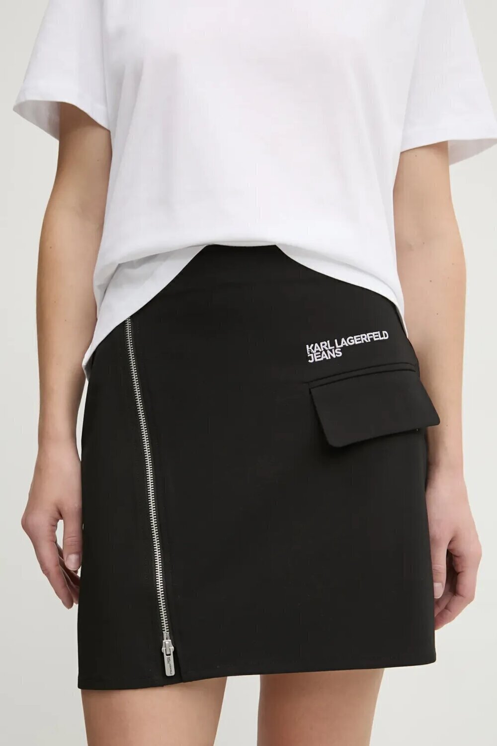 KARL LAGERFELD  Zip Mini Skirt Donna |  JEK PIT