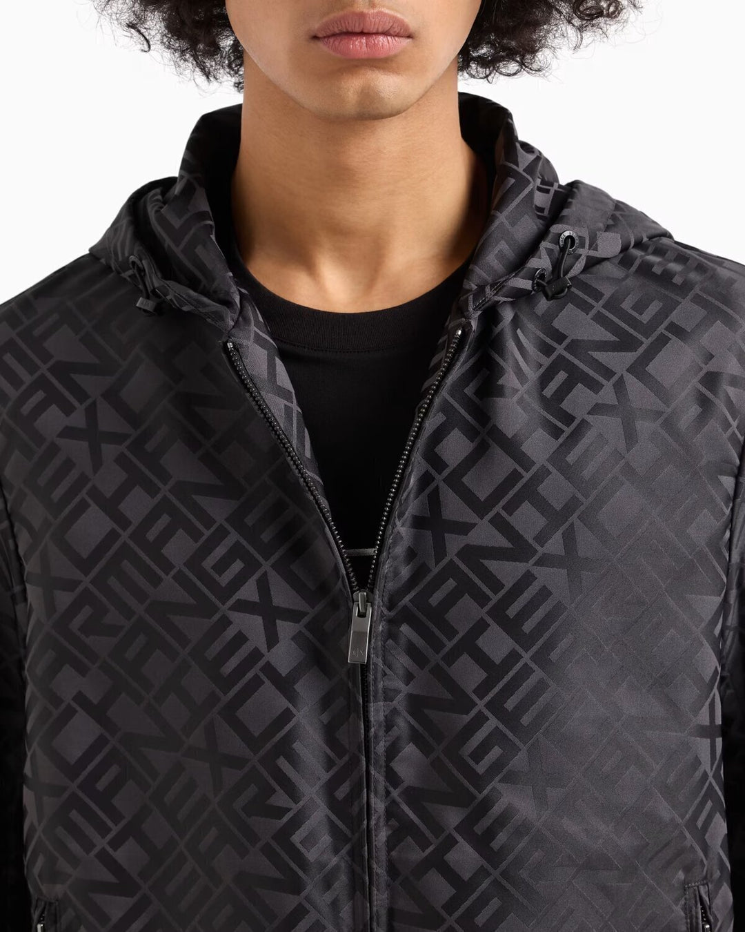 ARMANI EXCHANGE  Giubbino Capp. Doppia Zip Logo Allover Uomo |  JEK PIT
