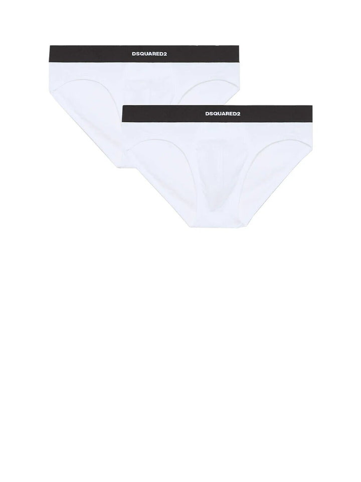 DSQUARED2  Slip Twin Pack Brief Logo Elast. Piccolo Uomo |  JEK PIT