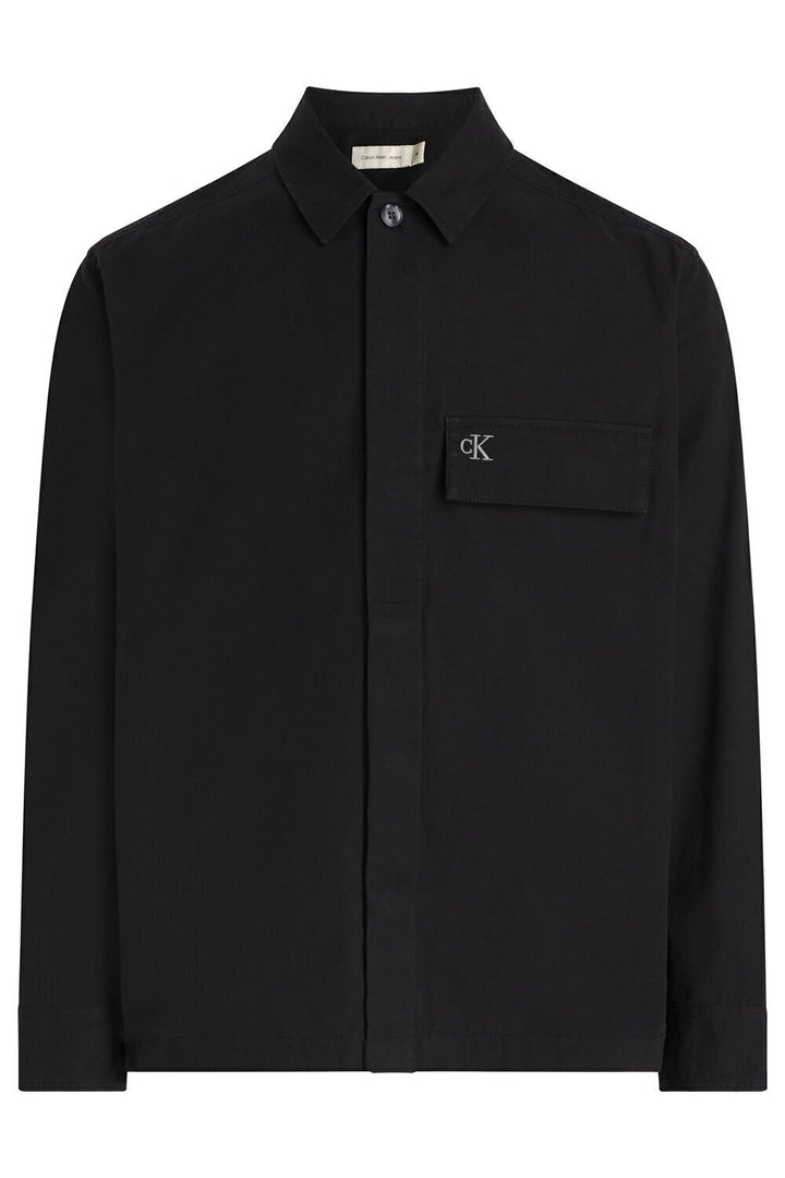 CALVIN KLEIN  Camicia Bott. Nascosti Logo Ricam. Uomo |  JEK PIT