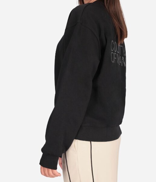 COUNTY OF MILAN - BURLON  Felpa a Giro Logo Brillantini Piccolo Donna |  JEK PIT