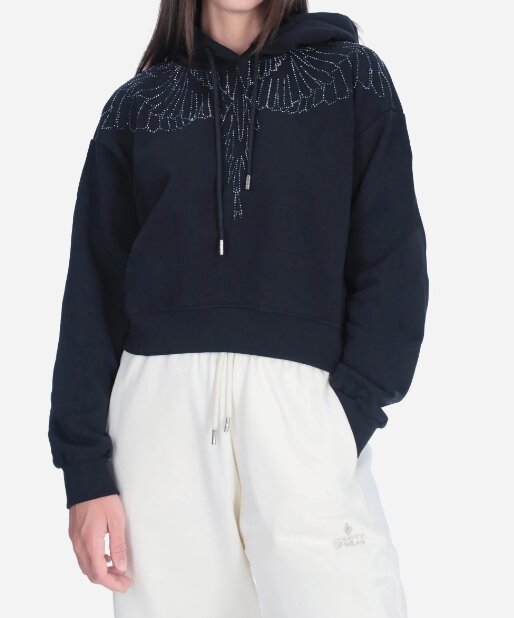 COUNTY OF MILAN - BURLON  Felpa Con Cappuccio Acquila Strass Donna |  JEK PIT