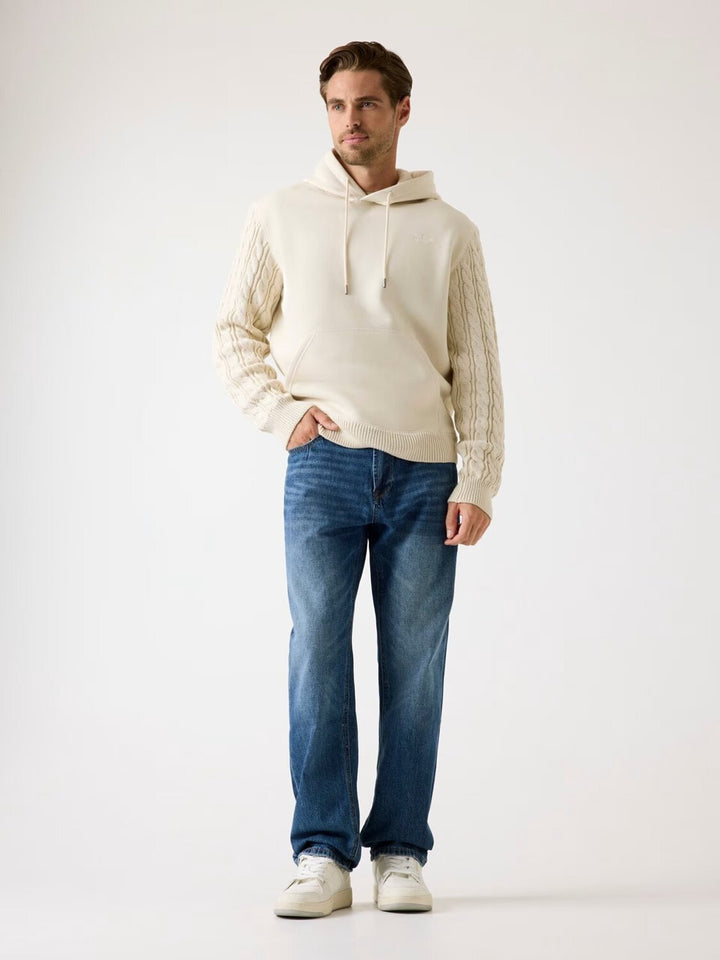 GUESS  Felpa Con Cappuccio Misto Maglia Uomo |  JEK PIT