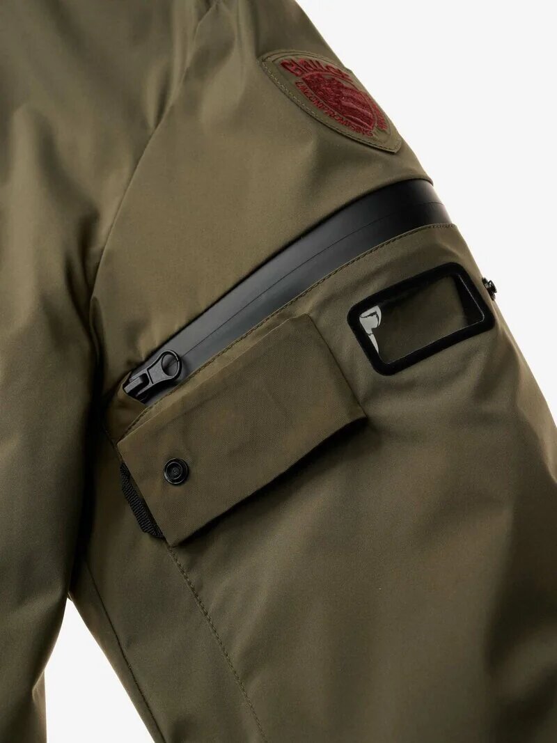 BLAUER  Bomber Con Patch Rosso e Zip Manica Uomo |  JEK PIT