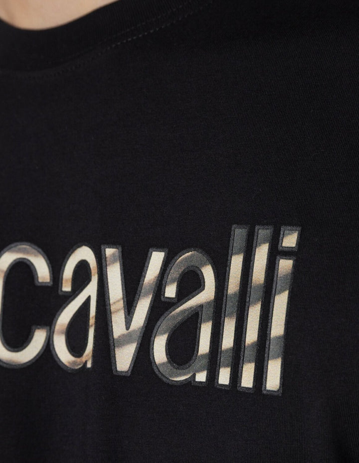 JUST CAVALLI  t-Shirt Logo Allover Leopardato Gr Uomo |  JEK PIT
