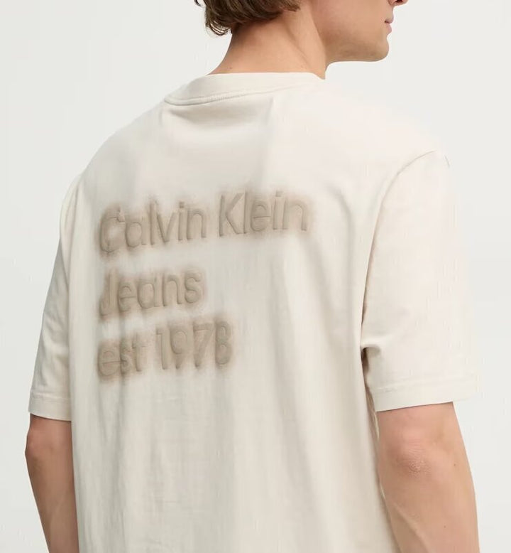 CALVIN KLEIN  t-Shirt Moonbeam Logo Pc Stampa Retro Uomo |  JEK PIT